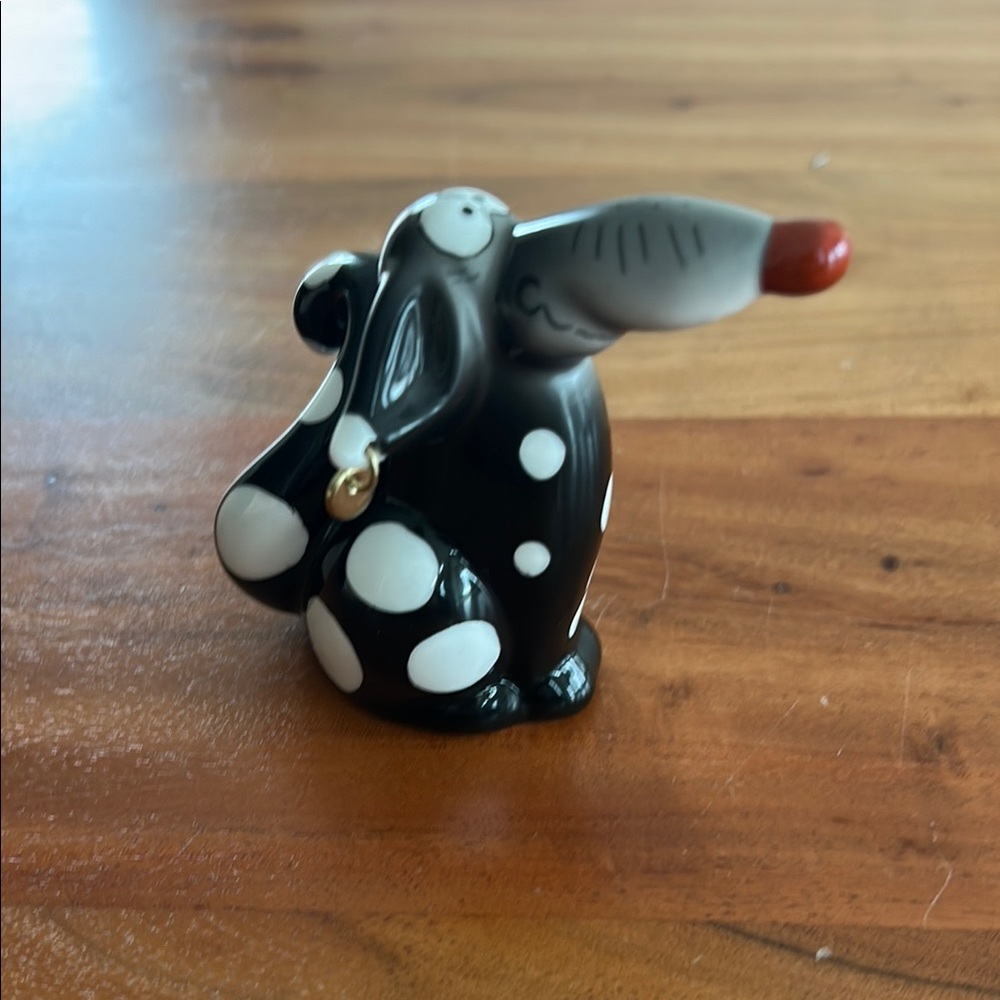Goebel Adam & Ziege salt shaker, the "WIND HUND" whimsical dog figurine